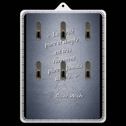 Porte clés Vérité pure Bleu Citation Oscar Wilde