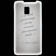 Coque LG P990 Vérité pure Gris Citation Oscar Wilde