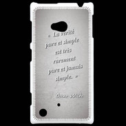 Coque Nokia Lumia 720 Vérité pure Gris Citation Oscar Wilde
