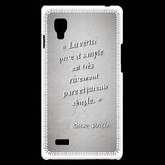 Coque LG Optimus L9 Vérité pure Gris Citation Oscar Wilde