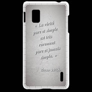 Coque LG Optimus G Vérité pure Gris Citation Oscar Wilde