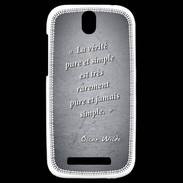 Coque HTC One SV Vérité pure Noir Citation Oscar Wilde