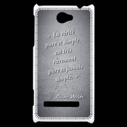 Coque HTC Windows Phone 8S Vérité pure Noir Citation Oscar Wilde