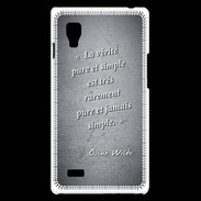 Coque LG Optimus L9 Vérité pure Noir Citation Oscar Wilde