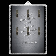 Porte clés Vérité pure Noir Citation Oscar Wilde