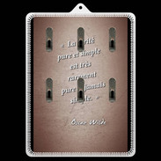 Porte clés Vérité pure Rouge Citation Oscar Wilde