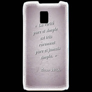 Coque LG P990 Vérité pure Rose Citation Oscar Wilde