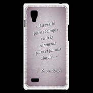 Coque LG Optimus L9 Vérité pure Rose Citation Oscar Wilde
