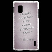 Coque LG Optimus G Vérité pure Rose Citation Oscar Wilde