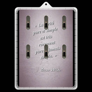 Porte clés Vérité pure Rose Citation Oscar Wilde