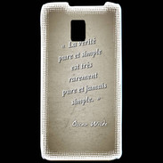 Coque LG P990 Vérité pure Sepia Citation Oscar Wilde