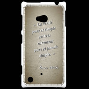 Coque Nokia Lumia 720 Vérité pure Sepia Citation Oscar Wilde