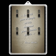 Porte clés Vérité pure Sepia Citation Oscar Wilde