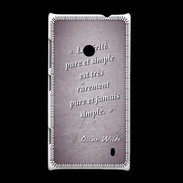 Coque Nokia Lumia 520 Vérité pure Violet Citation Oscar Wilde