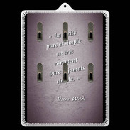 Porte clés Vérité pure Violet Citation Oscar Wilde