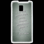 Coque LG P990 Vérité pure Vert Citation Oscar Wilde