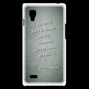 Coque LG Optimus L9 Vérité pure Vert Citation Oscar Wilde