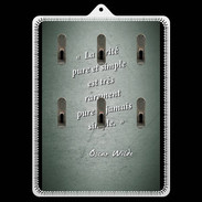 Porte clés Vérité pure Vert Citation Oscar Wilde