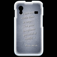 Coque Samsung ACE S5830 Ame nait Bleu Citation Oscar Wilde