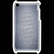 Coque iPhone 3G / 3GS Ame nait Bleu Citation Oscar Wilde