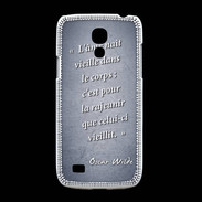 Coque Samsung Galaxy S4mini Ame nait Bleu Citation Oscar Wilde