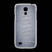 Coque Samsung Galaxy S4mini Ame nait Bleu Citation Oscar Wilde