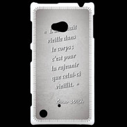 Coque Nokia Lumia 720 Ame nait Gris Citation Oscar Wilde