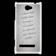 Coque HTC Windows Phone 8S Ame nait Gris Citation Oscar Wilde