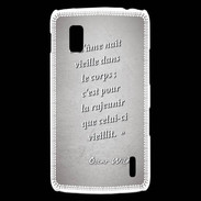 Coque LG Nexus 4 Ame nait Gris Citation Oscar Wilde