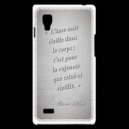 Coque LG Optimus L9 Ame nait Gris Citation Oscar Wilde
