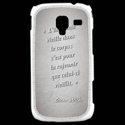 Coque Samsung Galaxy Ace 2 Ame nait Gris Citation Oscar Wilde