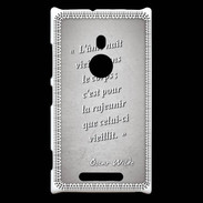 Coque Nokia Lumia 925 Ame nait Gris Citation Oscar Wilde