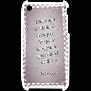 Coque iPhone 3G / 3GS Ame nait Rose Citation Oscar Wilde