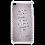 Coque iPhone 3G / 3GS Ame nait Rose Citation Oscar Wilde