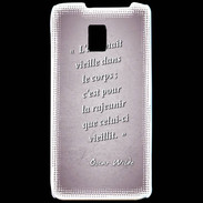 Coque LG P990 Ame nait Rose Citation Oscar Wilde
