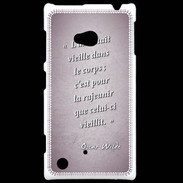 Coque Nokia Lumia 720 Ame nait Rose Citation Oscar Wilde