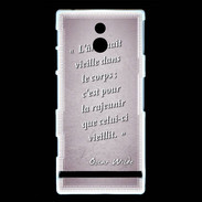 Coque Sony Xperia P Ame nait Rose Citation Oscar Wilde