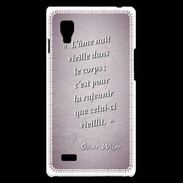 Coque LG Optimus L9 Ame nait Rose Citation Oscar Wilde