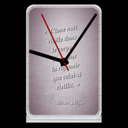 Pendule de bureau Ame nait Rose Citation Oscar Wilde