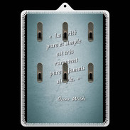 Porte clés Vérité pure Turquoise Citation Oscar Wilde