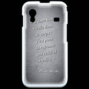 Coque Samsung ACE S5830 Ame nait Noir Citation Oscar Wilde