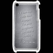 Coque iPhone 3G / 3GS Ame nait Noir Citation Oscar Wilde