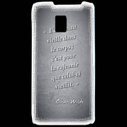 Coque LG P990 Ame nait Noir Citation Oscar Wilde
