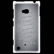 Coque Nokia Lumia 720 Ame nait Noir Citation Oscar Wilde