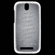 Coque HTC One SV Ame nait Noir Citation Oscar Wilde