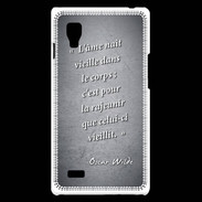 Coque LG Optimus L9 Ame nait Noir Citation Oscar Wilde