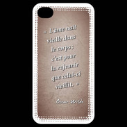 Coque iPhone 4 / iPhone 4S Ame nait Rouge Citation Oscar Wilde