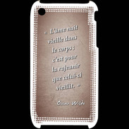 Coque iPhone 3G / 3GS Ame nait Rouge Citation Oscar Wilde