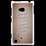 Coque Nokia Lumia 720 Ame nait Rouge Citation Oscar Wilde