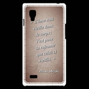 Coque LG Optimus L9 Ame nait Rouge Citation Oscar Wilde